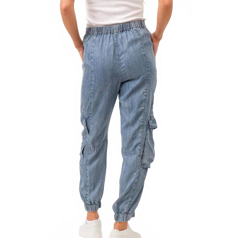 NEW DEAR JOHN DENIM sandy jogger pants in medium indigo - Picture 4 of 6